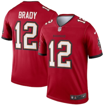 mens nike tom brady red tampa bay buccaneers legend jersey